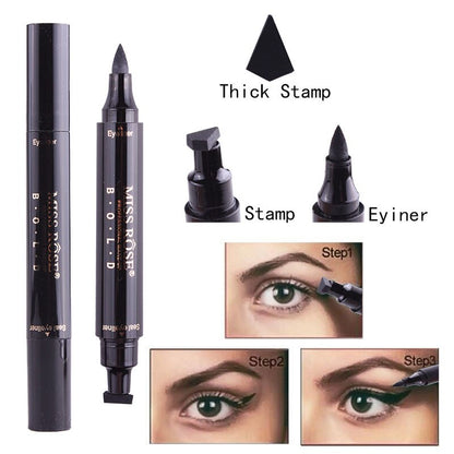 Makeup Liquid Rose Eyeliner Pencil maquiagem Quick Dry Waterproof wing Eye Liner With Miss Stamp Eye Pencil