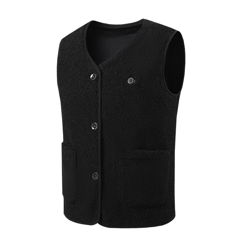 New autumn and winter intelligent heating vest with 16 zones of heating, Teddy velvet fabric, carbon fiber heating and insulation by eprolo