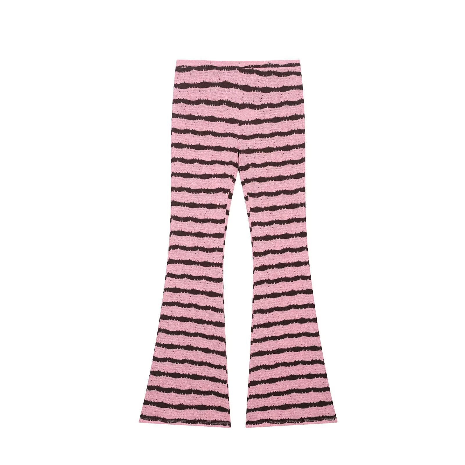 Striped knit camisole top+micro flared pants set by eprolo