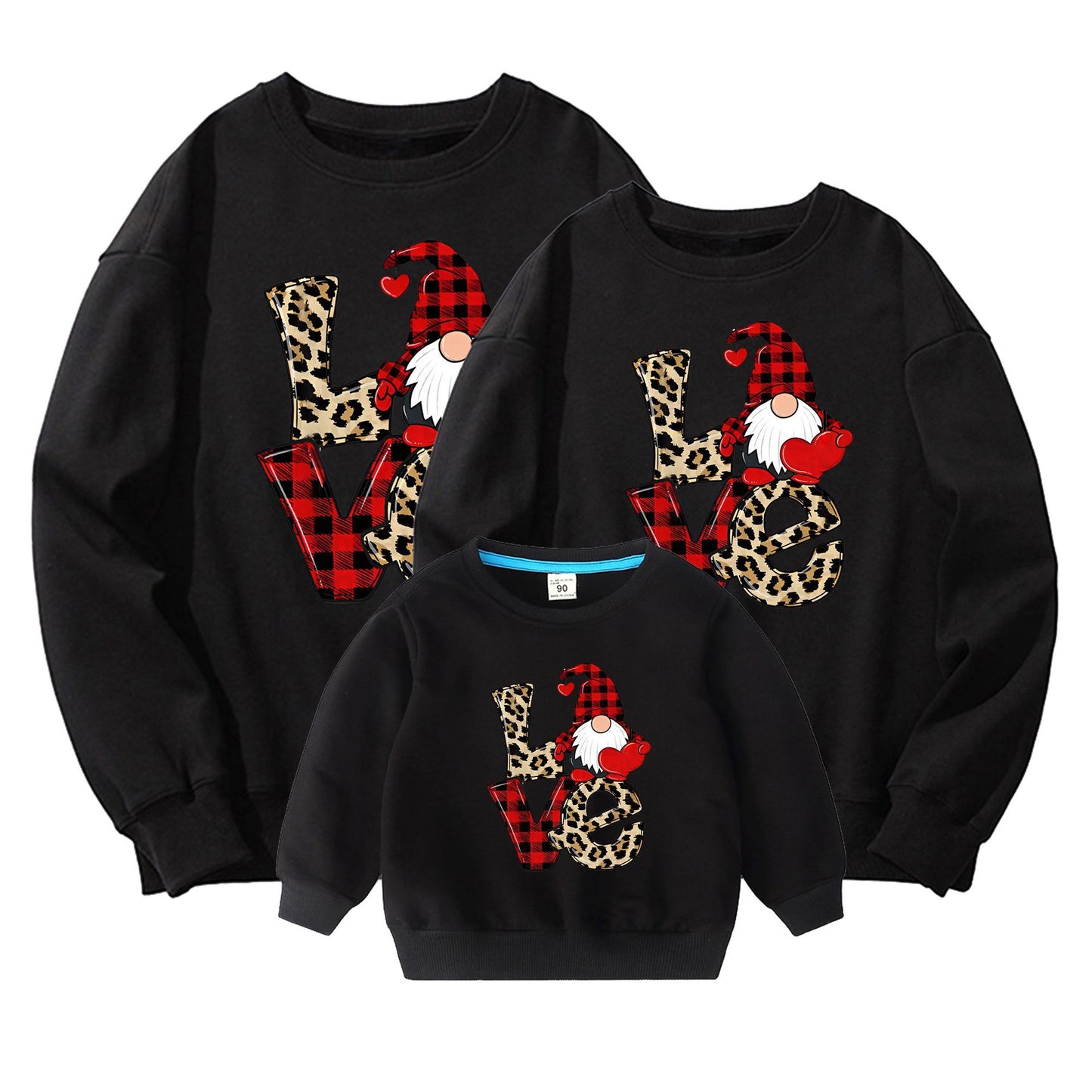 Parent-child Hoodie Pure Cotton T-shirt American Style New Year Christmas by eprolo