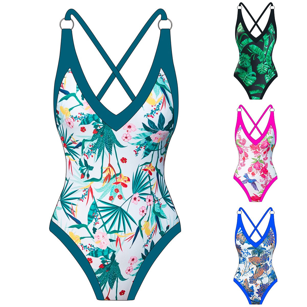 New Retro One Piece Swimsuit Sexy Bikini Swimsuit Ladies Bikini by eprolo