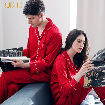 J&Q christmas products couple matching silk pijamas home clothing for man and women couple Christmas pajamas christmas clothing