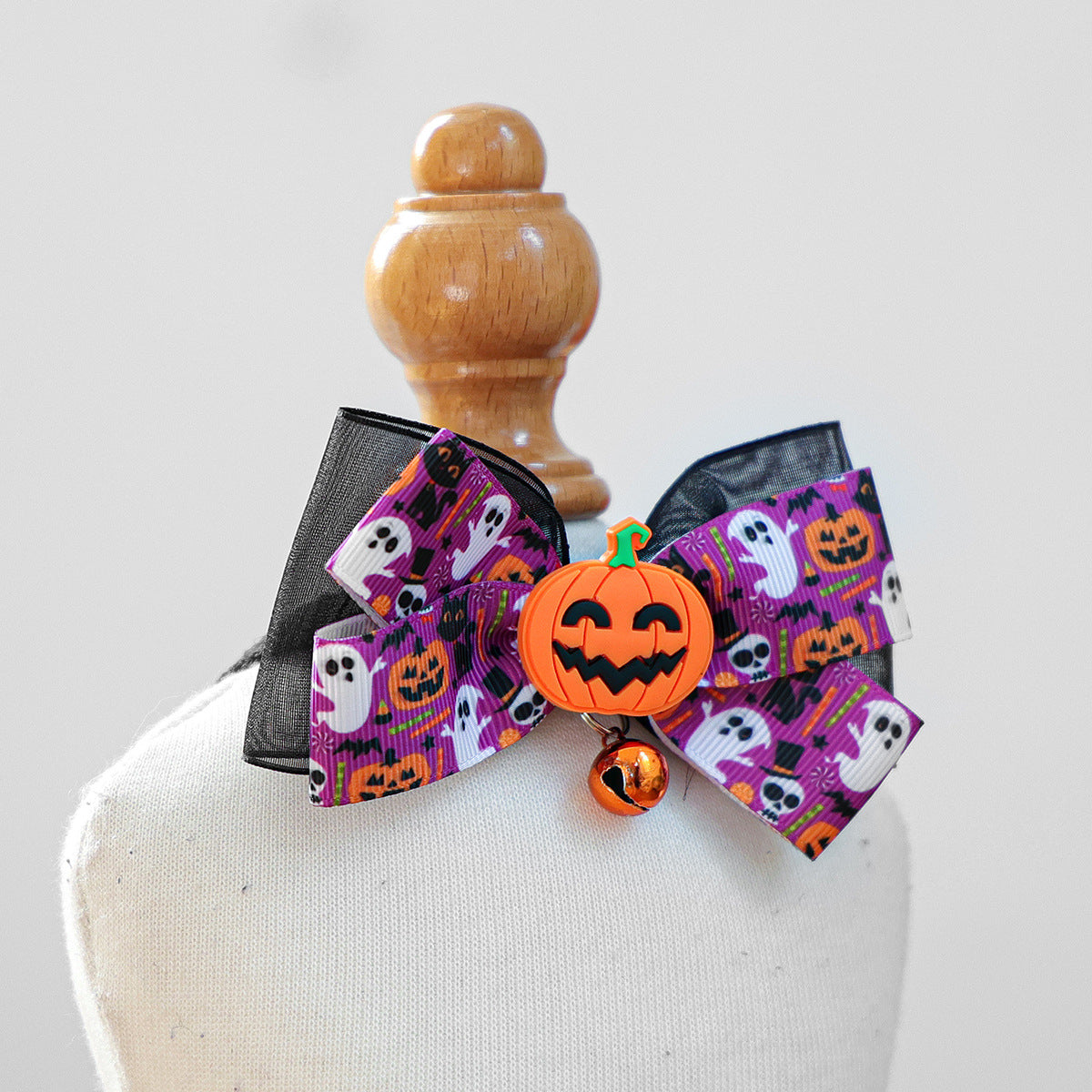 Pet Halloween Pet Collar with Funny Pumpkin Decoration, Dog Collar with Bow Tie, Cat Scarf for Small Dogs by eprolo