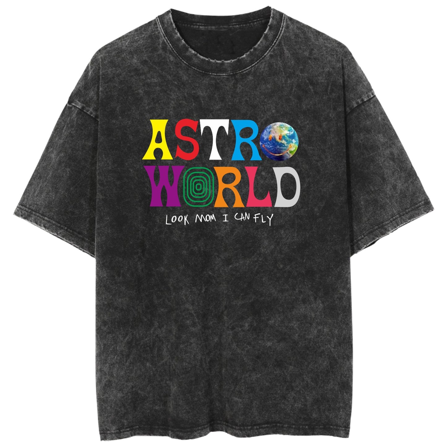 Rap Singer Washed Retro Short Sleeve Fan Commemorative T-Shirt by eprolo