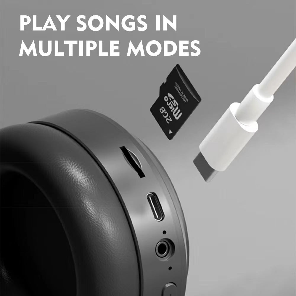 Head mounted wireless Bluetooth earphones for gaming, esports, 3D card insertion, foldable computer earphones, universal by eprolo