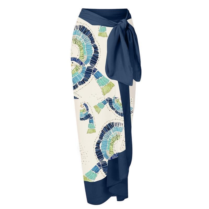 Fashion New Print Sexy Sunscreen Screen Beach Skirt Women One Piece Two Piece Swimsuit by eprolo