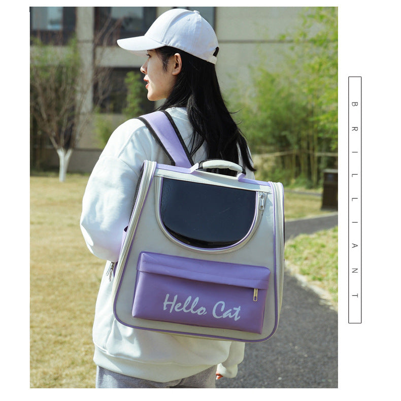 Portable Cat Carrier Bags Outdoor Windproof Travel Backpack Small Dogs Cat Sunscreen Transport Carrying Bag by eprolo