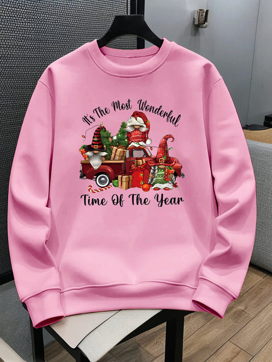 Kids' Casual Christmas Crew Neck Sweatshirt, Polyester Knit by eprolo