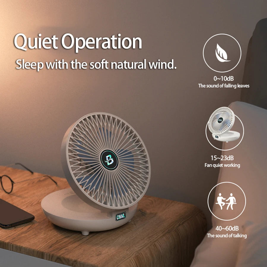 Best Sellers 2IN1 Folding Desktop Fan Portable Air Conditioner Wall Mounted Fan Rechargeable With 3 Gears for Home Office by eprolo