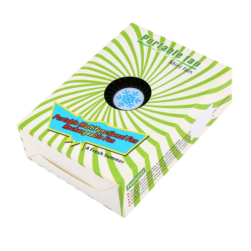 Mini Portable Fan Usb Rechargeable Air Cooler 4-inch 3 Modes Speed LED Lighting Function Desktop Fan Student Fan by eprolo
