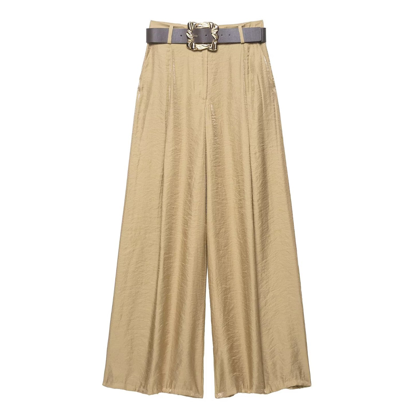 Comes with waistband silk satin wide leg pants by eprolo