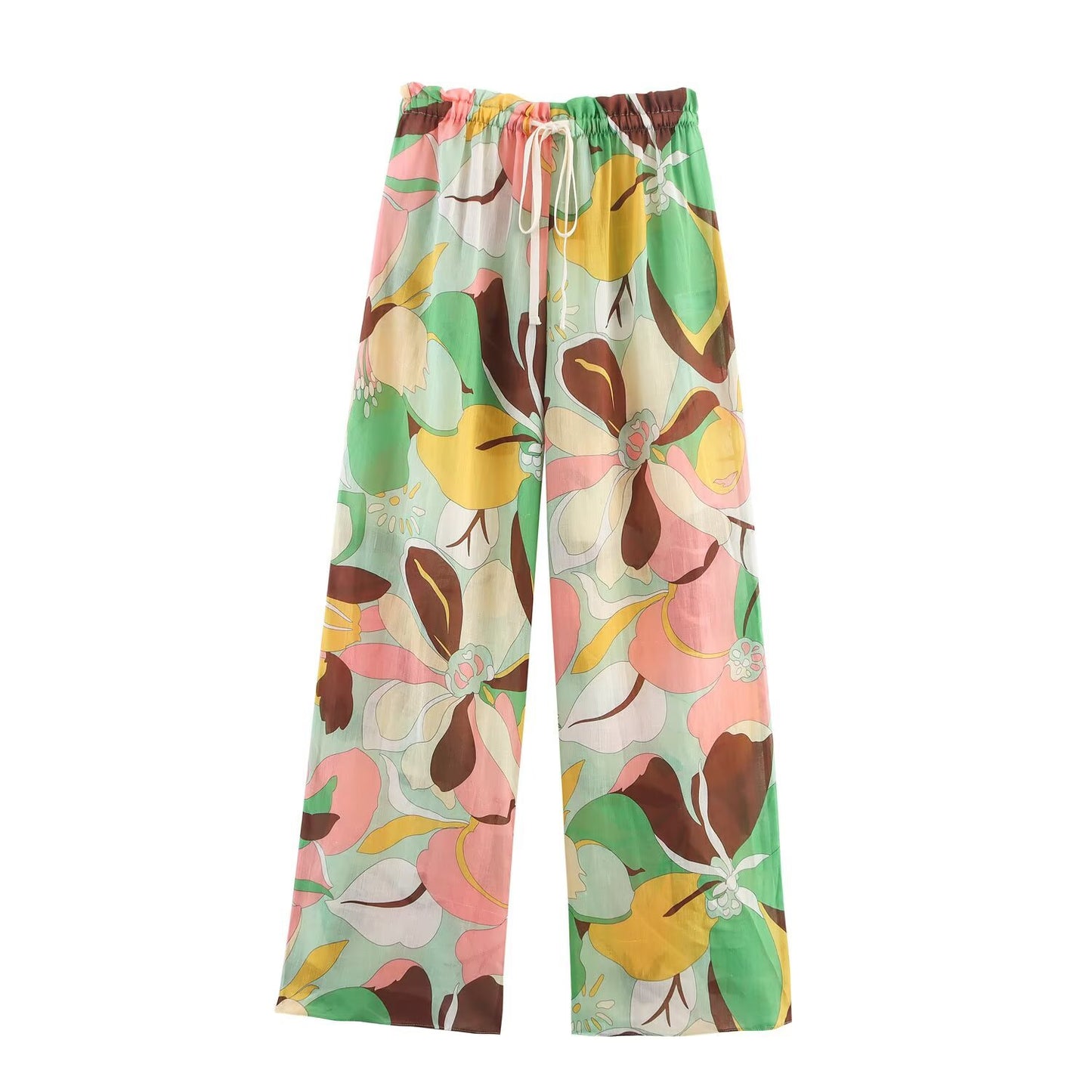 Linen flower shirt+straight trousers suit by eprolo