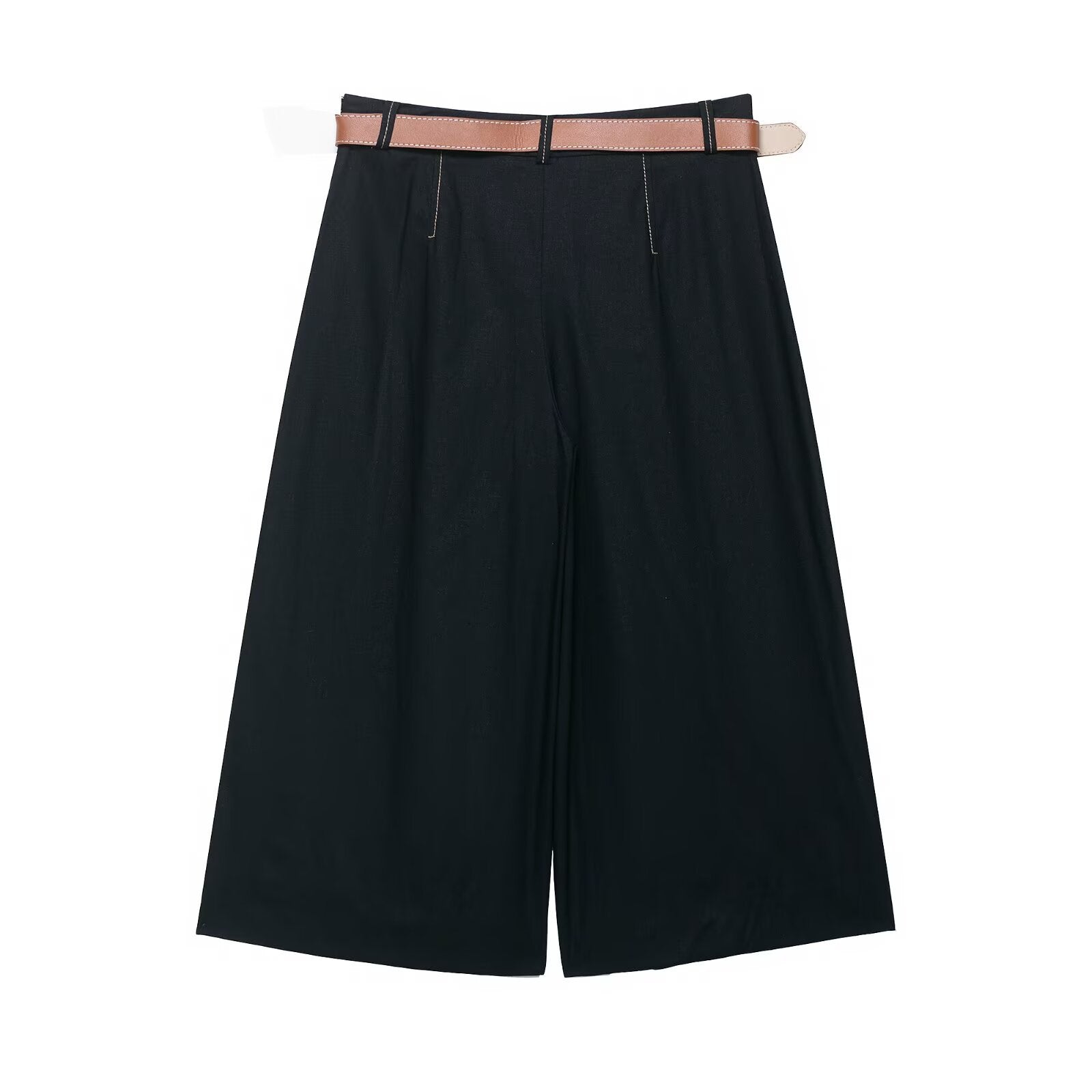 Color blocking stitching vest+cropped pants set