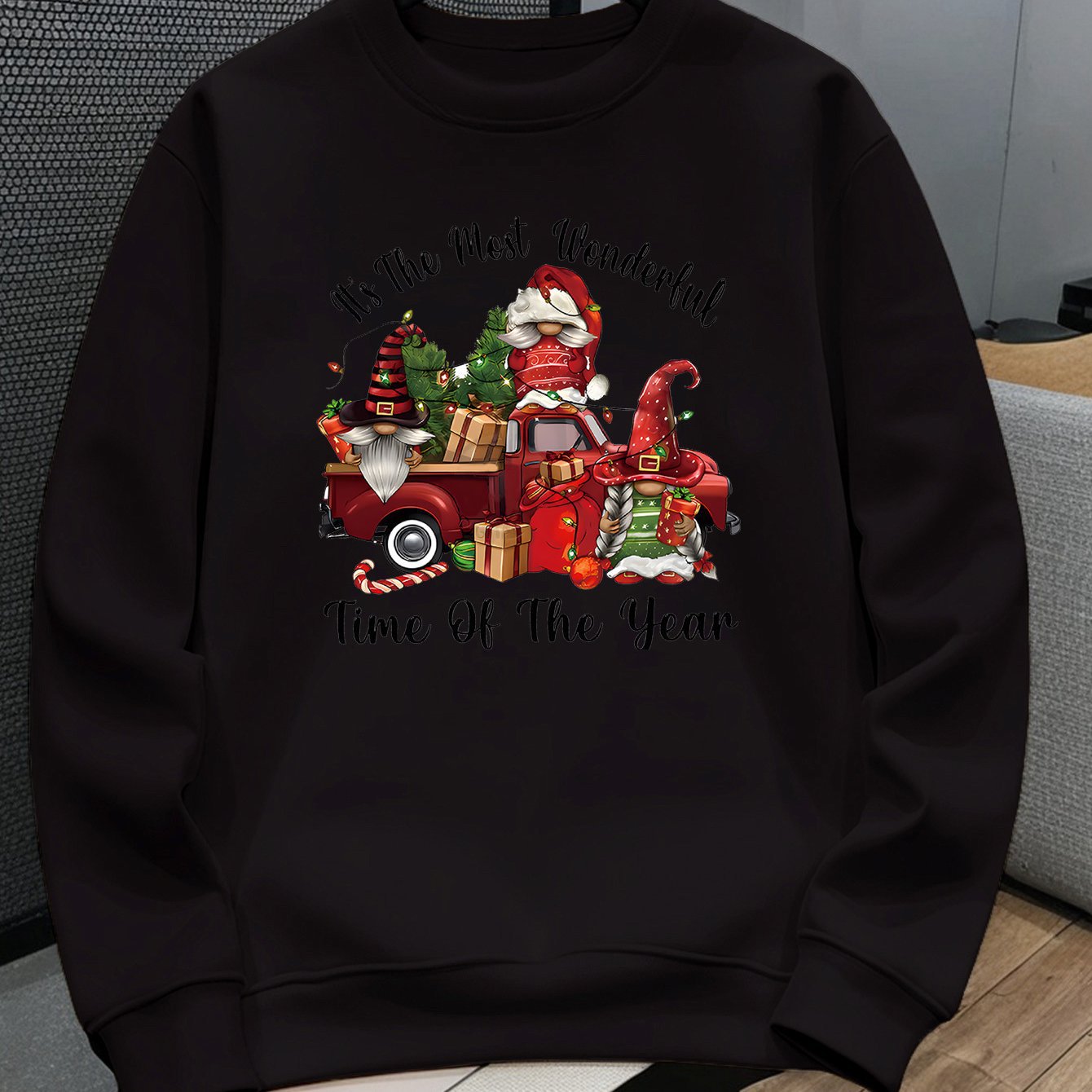 Kids' Casual Christmas Crew Neck Sweatshirt, Polyester Knit by eprolo