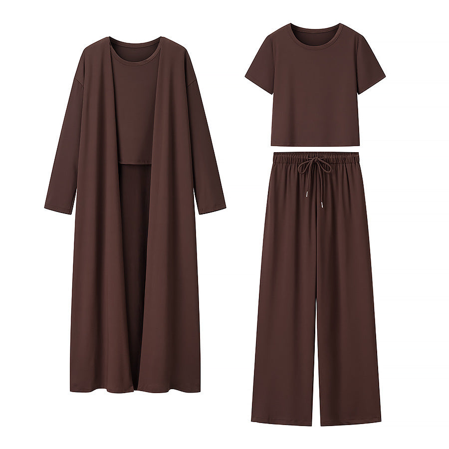 Knitted sweater three piece set