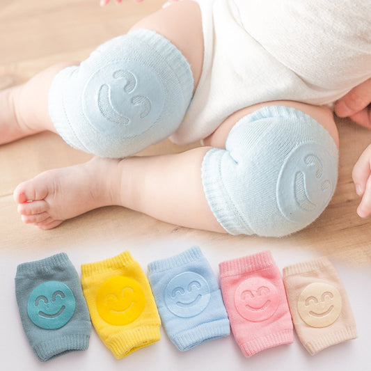 Woolen loop baby socks, elbow protection, walking and crawling, knee protection, baby and child knee protection, smiling face knee protection by eprolo