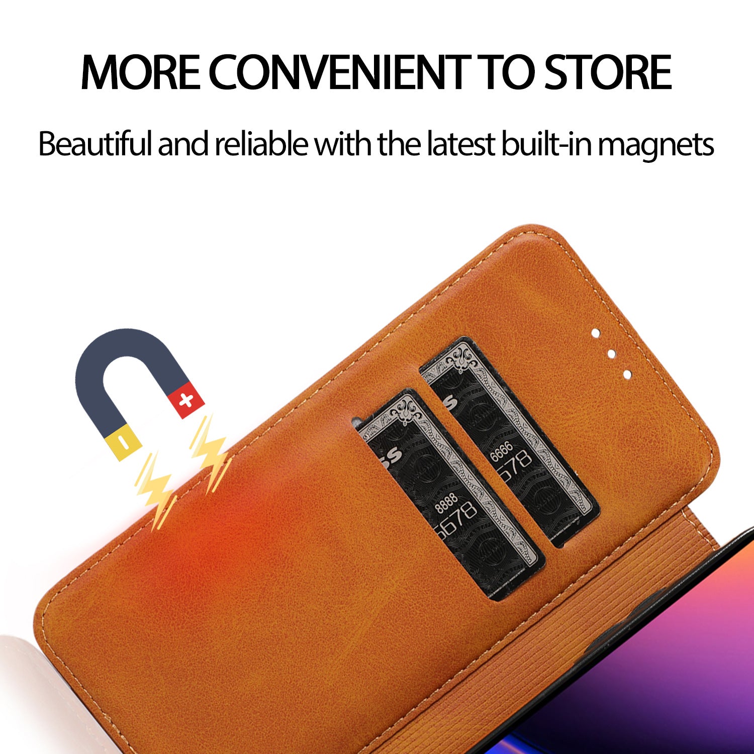 Suitable for IP13 phone protective case, Apple 14PRO flip phone case, 14PROMAX card insertion phone leather case by eprolo