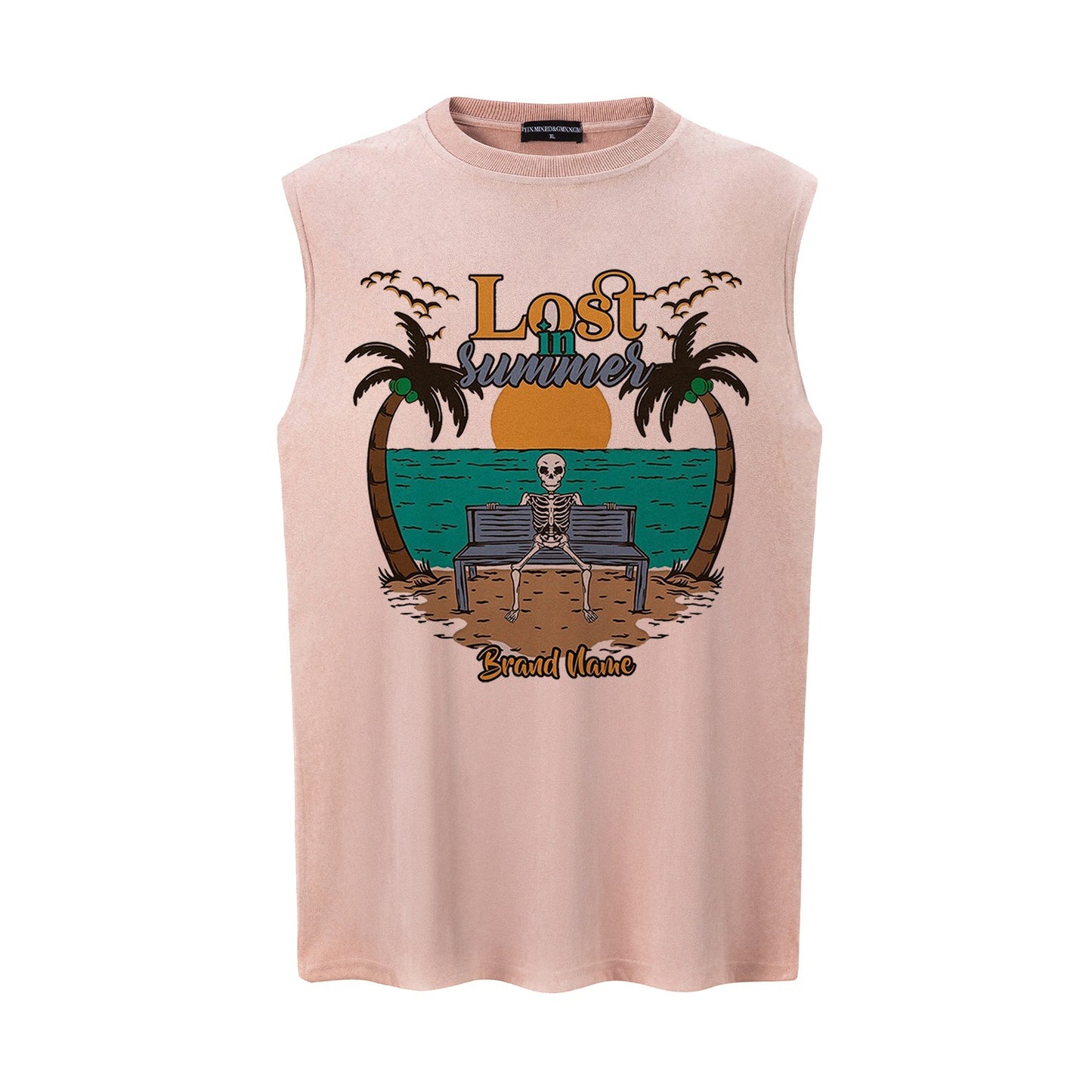 Skeleton Beach Printed Tank Top by eprolo