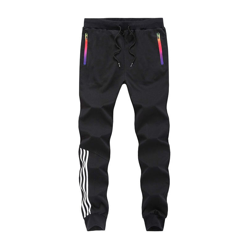 Tracksuit Bottoms Mens Casual Pants Cotton Sweatpants Mens Joggers Striped Pants Gyms Clothing Plus