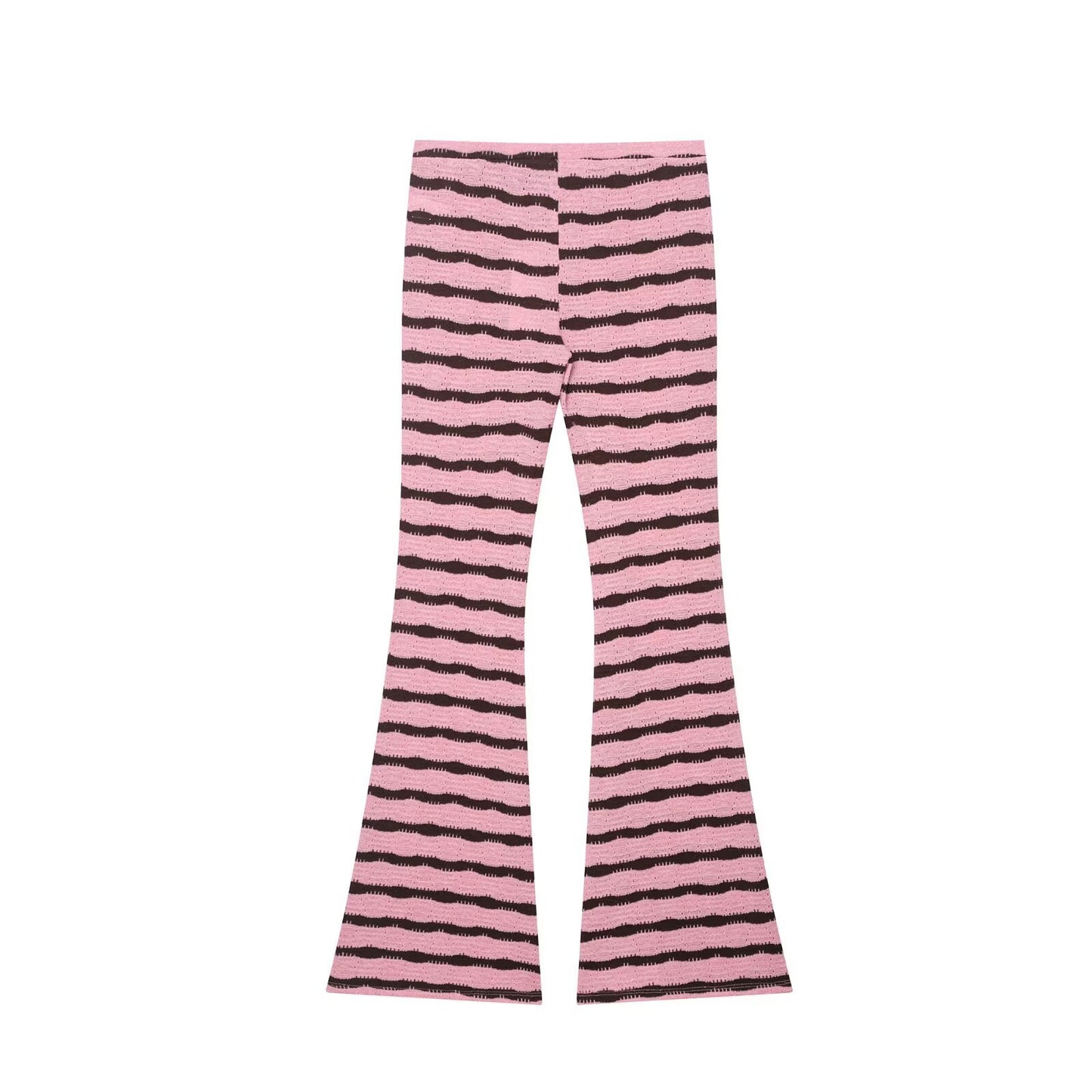 Striped knit camisole top+micro flared pants set by eprolo