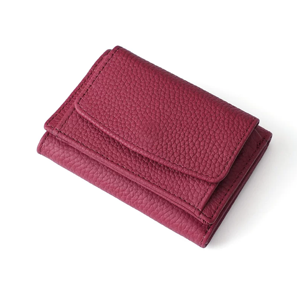 Genuine Leather Small Wallet RFID Coin Purse Money Clip by eprolo