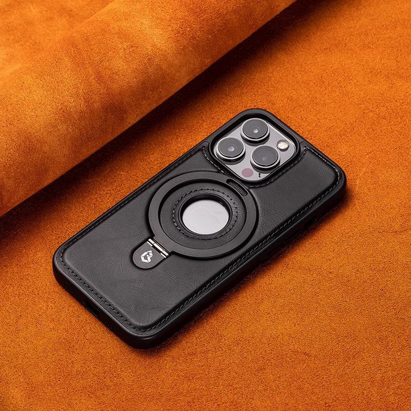 Suitable for Apple 16Promax phone case leather magnetic bracket iPhone 15 anti drop protective case by eprolo