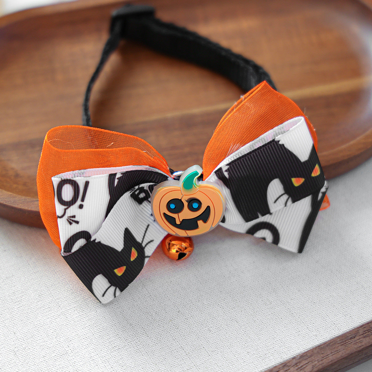 Pet Halloween Pet Collar with Funny Pumpkin Decoration, Dog Collar with Bow Tie, Cat Scarf for Small Dogs by eprolo