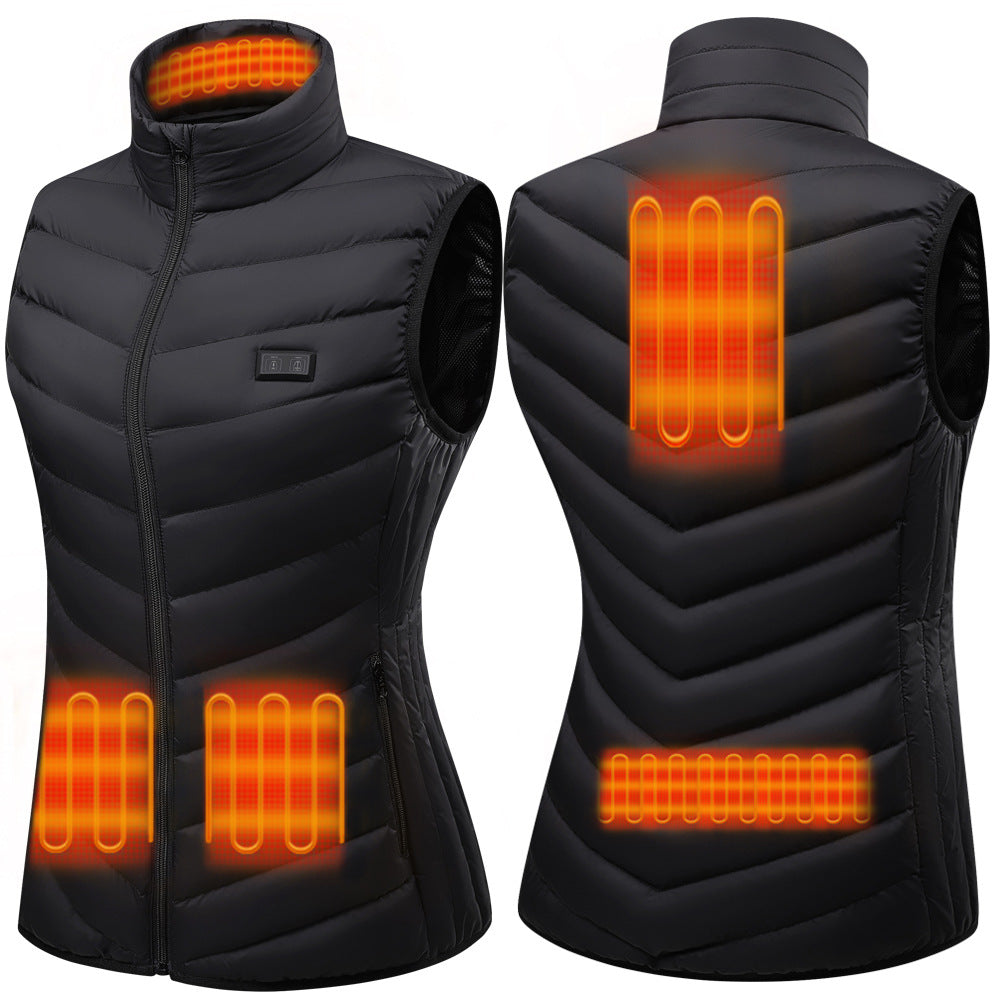 Women's heated vest heated vest dual control switch charging jacket by eprolo