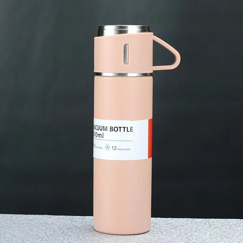 A cup of three-lid thermos cup portable fashion gift box set stainless steel cup by eprolo
