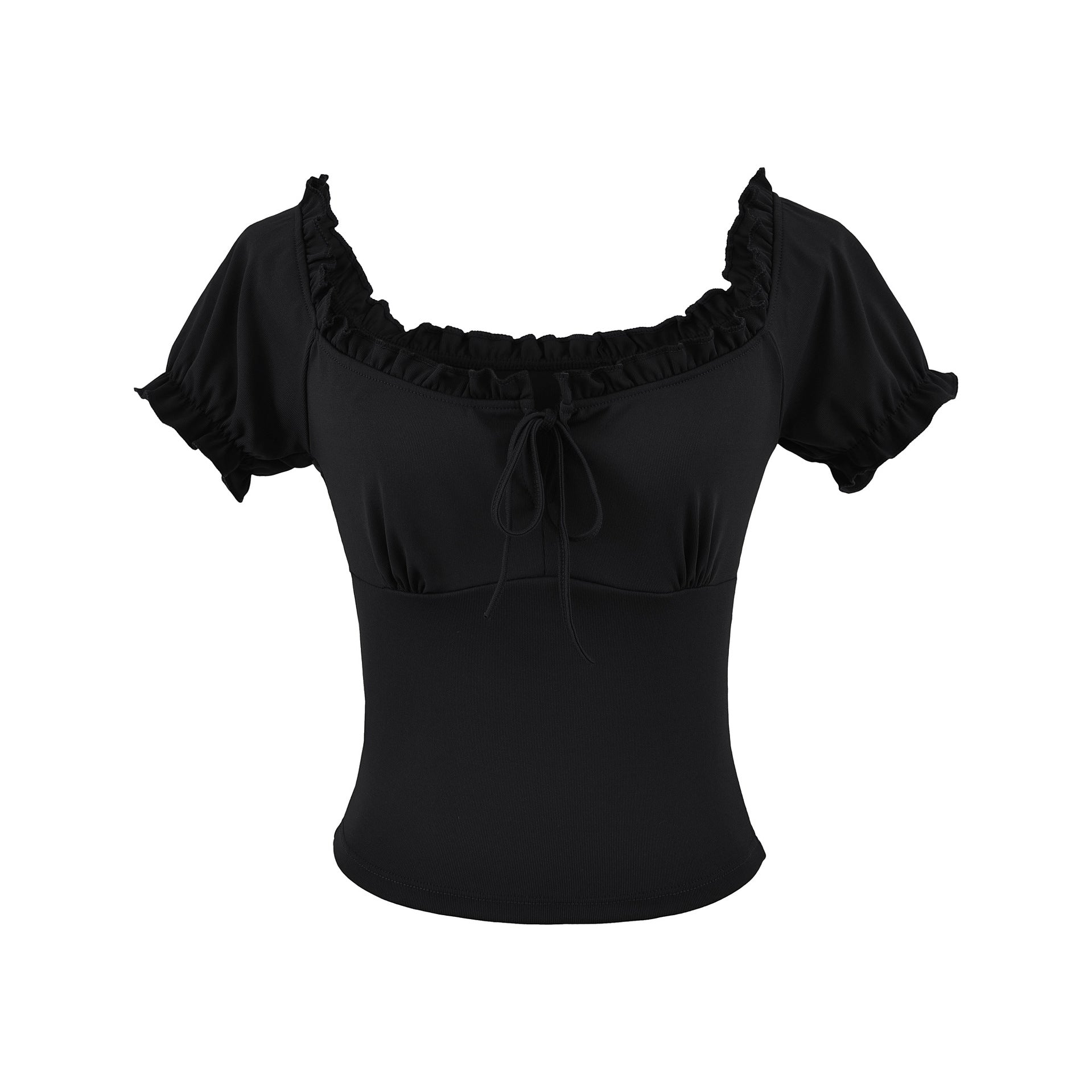 Square neck short sleeved T-shirt for women by eprolo