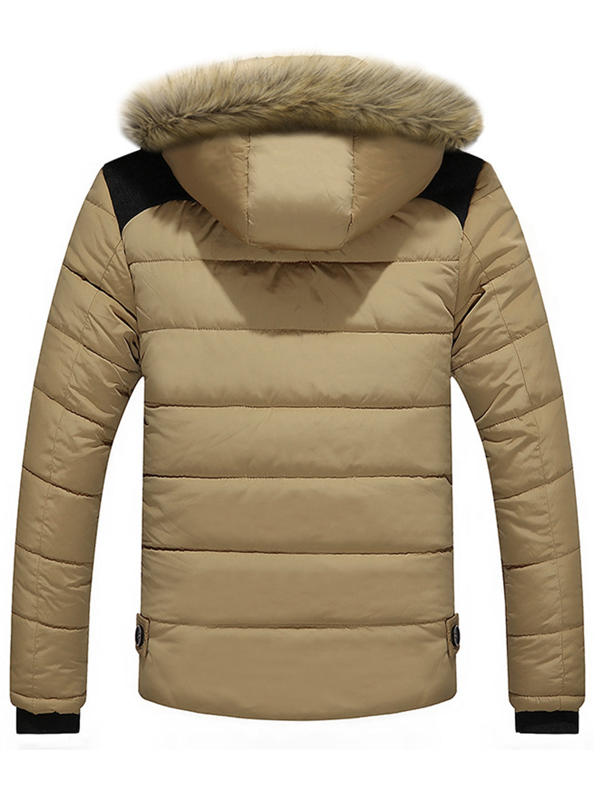 Faux Fur Trim Hooded Puffer Jacket by eprolo