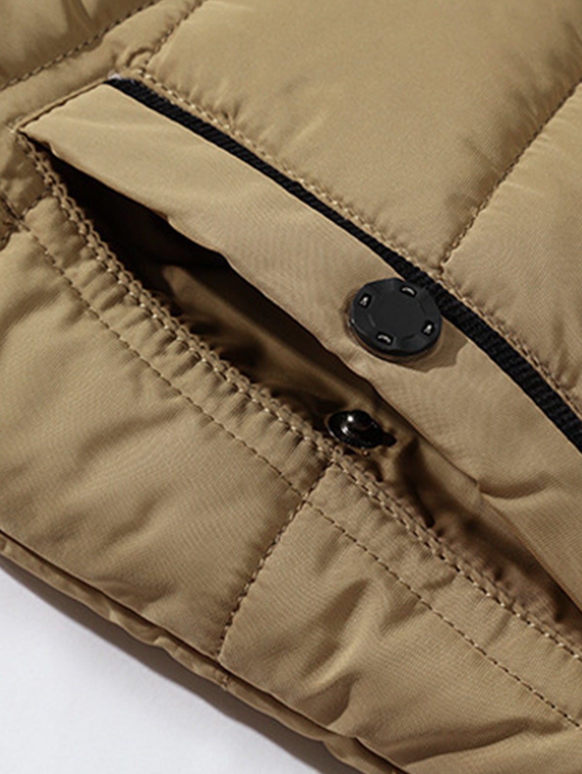 Faux Fur Trim Hooded Puffer Jacket by eprolo