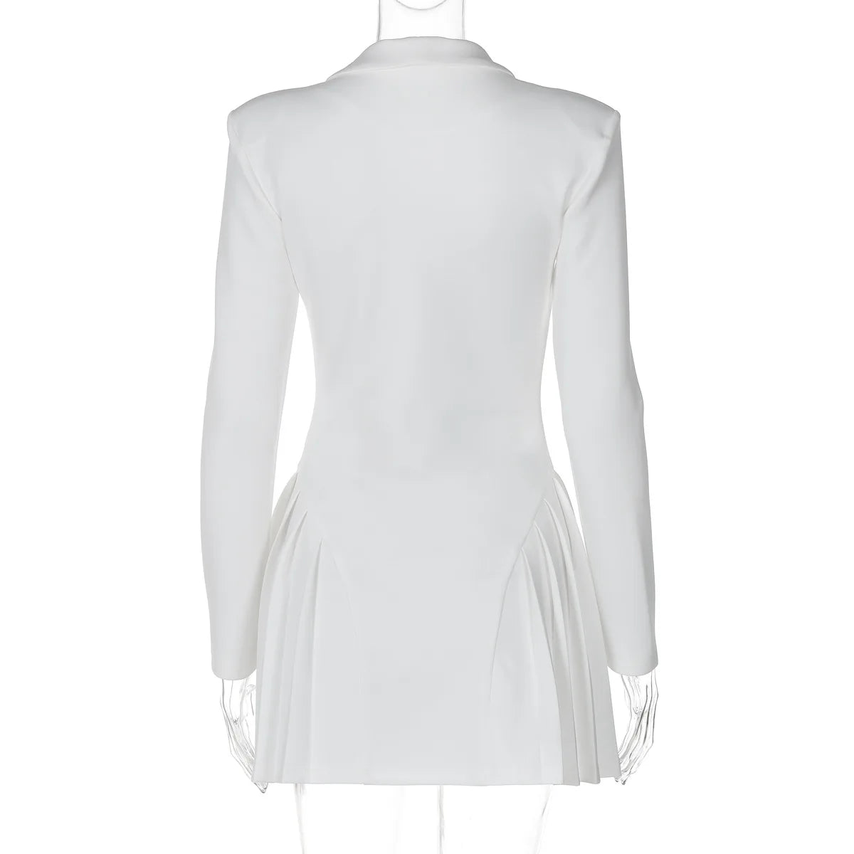 Women’s V-Neck Pleated Blazer Mini Dress