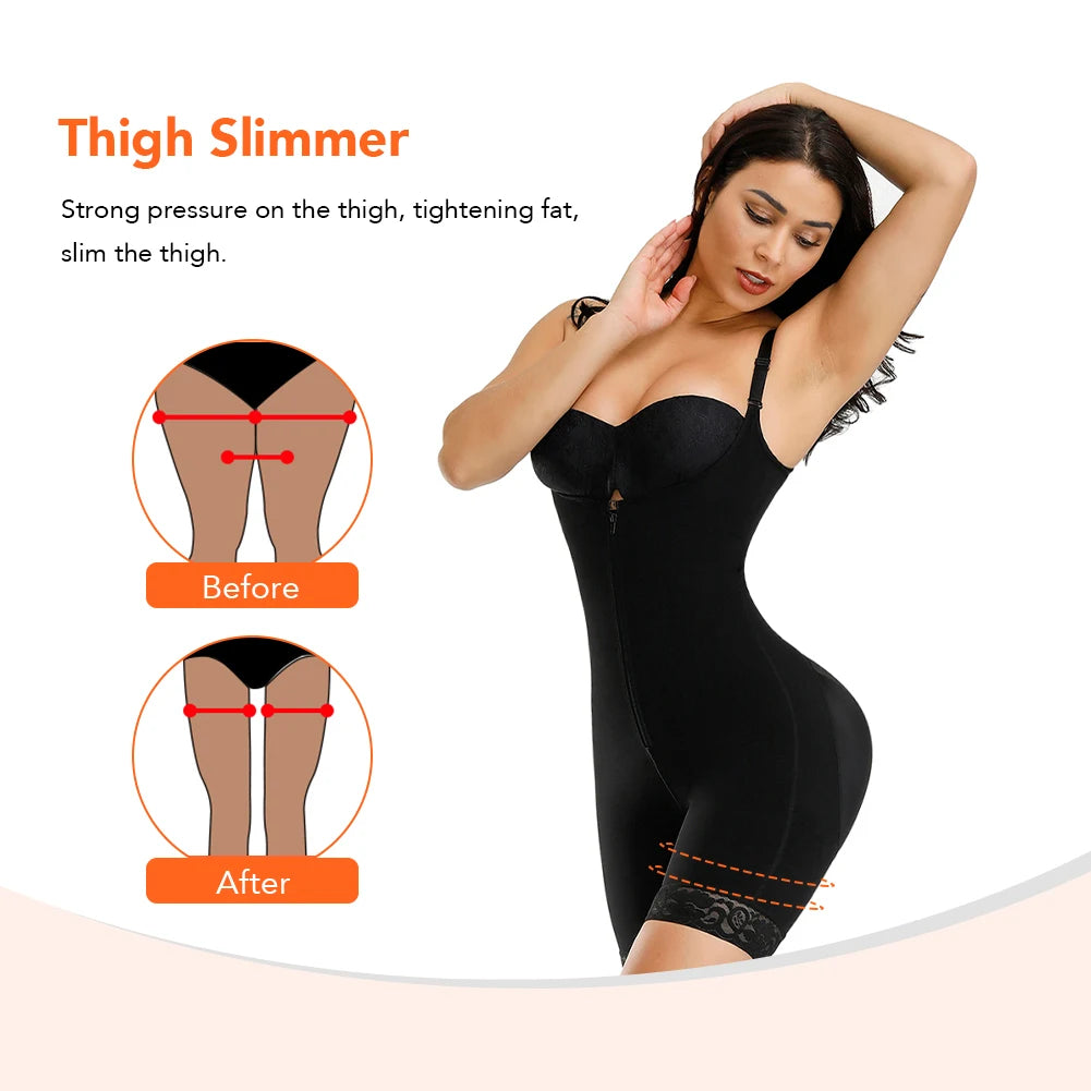 Straps Full Body Shaper Tummy Slimming Postpartum Stage 3 Girdle Push Up Butt Lifter Shapewear by DERILUJA LLC