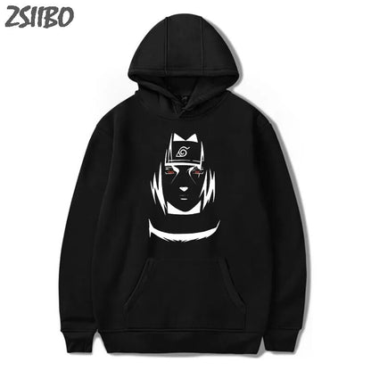 Hoodies Unisex Naruto Harajuku Japanese Anime Uchiha Itachi Printed Men's Hoodie Male Streetwear Fashion Casual sweatshirt Coat