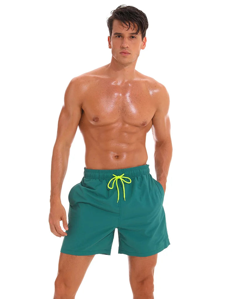 Summer Swim Pants Male Athletic Running Gym Quick Dry Swimsuit Size 4XL by DERILUJA LLC