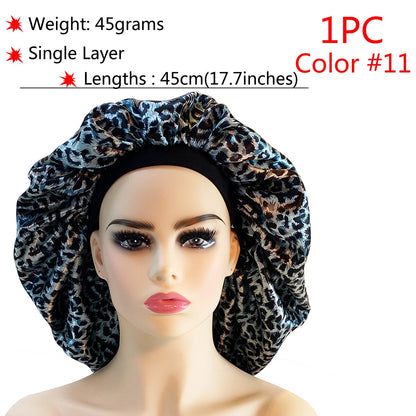 New Silk Sleeping Cap Night Hat Head Cover Bonnet Satin Cheveux Nuit For Curly Hair Care Women Beauty Maintenance Designer