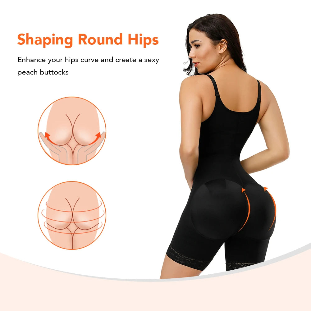 Straps Full Body Shaper Tummy Slimming Postpartum Stage 3 Girdle Push Up Butt Lifter Shapewear by DERILUJA LLC