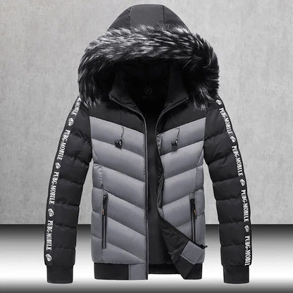 Winter Jacket Men 2022 Fur Collar Hooded Thick Warm Cotton Outwear  men's jacket