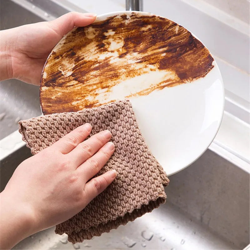 Home microfiber towels for kitchen Absorbent thicker cloth for cleaning Micro fiber wipe table kitchen towel Kitchen Anti-grease by eprolo