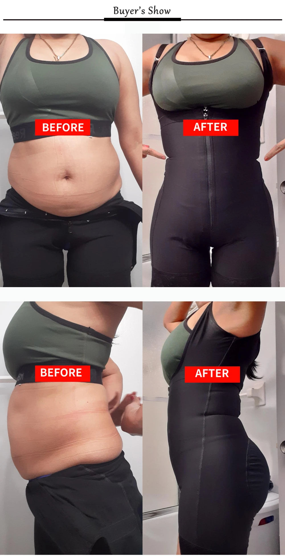 Straps Full Body Shaper Tummy Slimming Postpartum Stage 3 Girdle Push Up Butt Lifter Shapewear by DERILUJA LLC