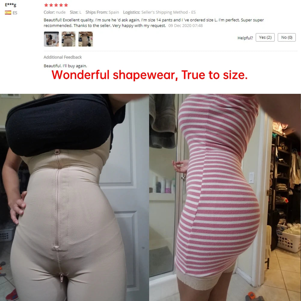 Straps Full Body Shaper Tummy Slimming Postpartum Stage 3 Girdle Push Up Butt Lifter Shapewear by DERILUJA LLC