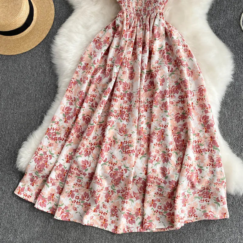 Summer 2026 Midi Dress Women Casual Off Shoulder Short Sleeve Vacation Beach Robe Female Clothing by DERILUJA LLC