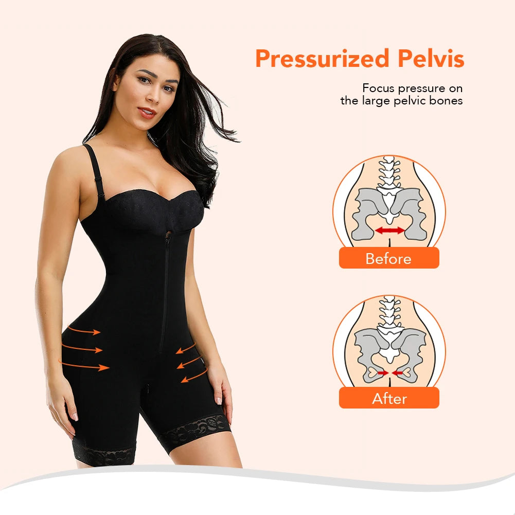 Straps Full Body Shaper Tummy Slimming Postpartum Stage 3 Girdle Push Up Butt Lifter Shapewear by DERILUJA LLC