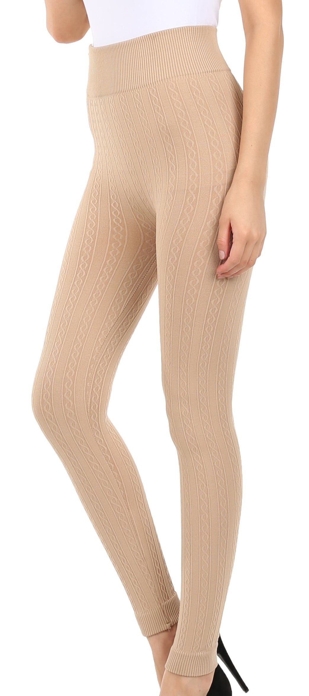 Sakkas Warm Soft Fleece Lined High Waist Leggings by Sakkas Store