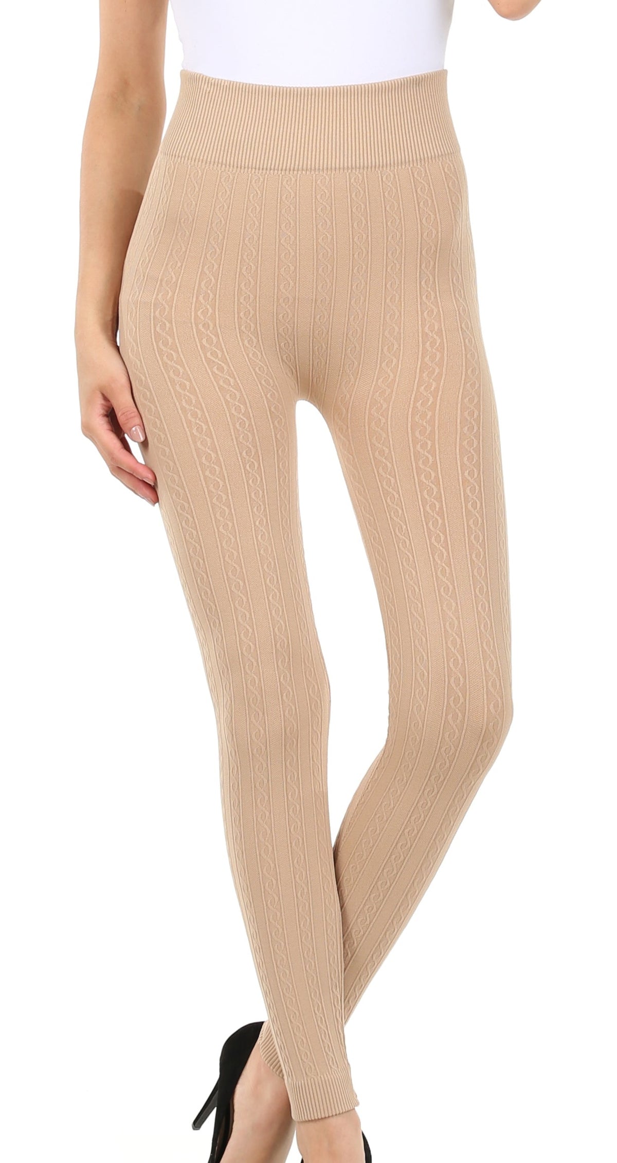 Sakkas Warm Soft Fleece Lined High Waist Leggings by Sakkas Store