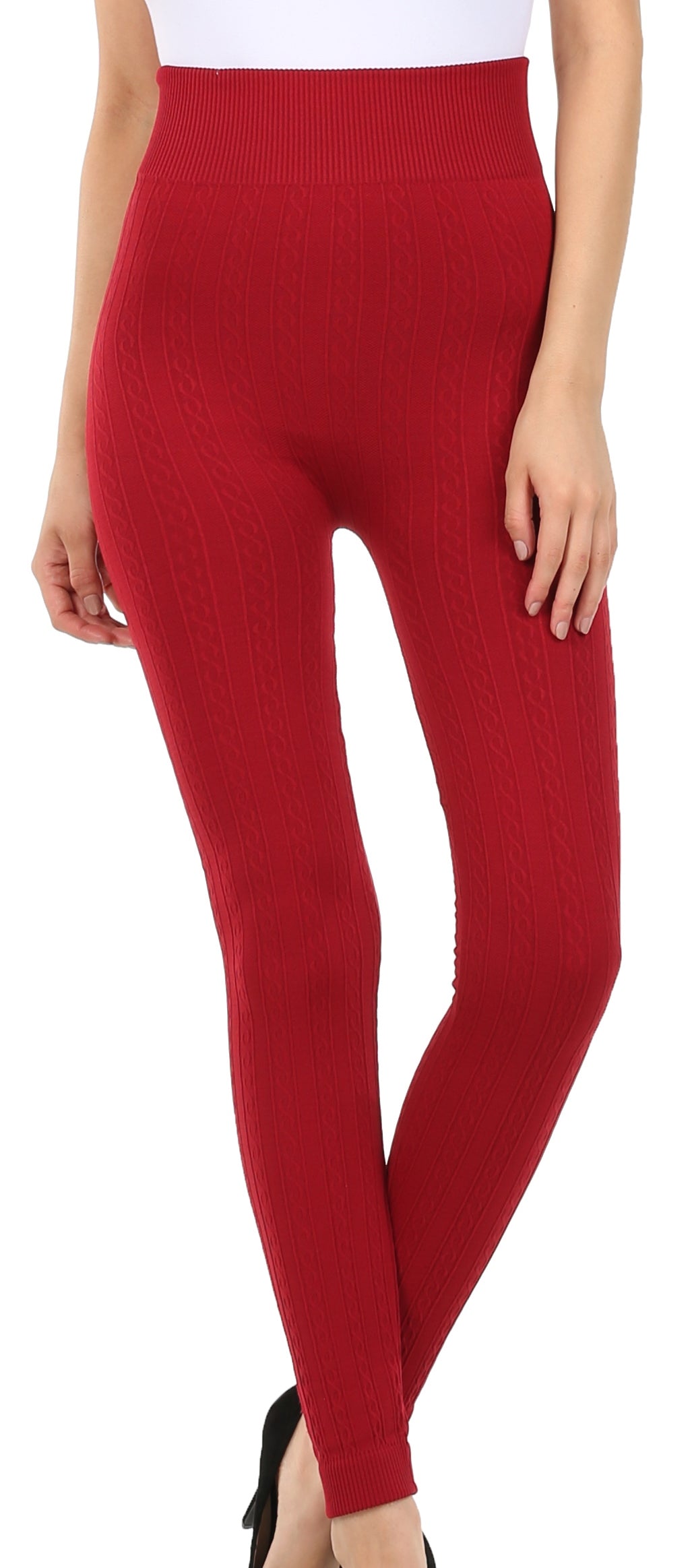 Sakkas Warm Soft Fleece Lined High Waist Leggings by Sakkas Store