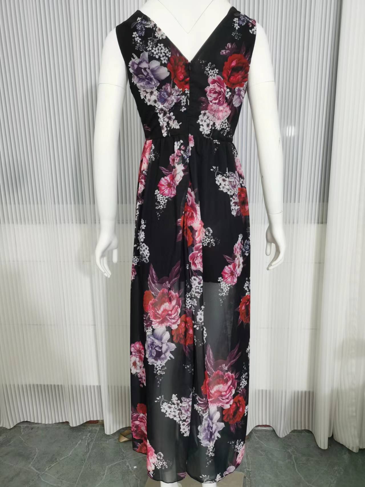 Dress Summer 2023 New Independent Station Wish Amazon Chiffon Print Strap Skirt Foreign Trade Women's Skirt by DERILUJA LLC