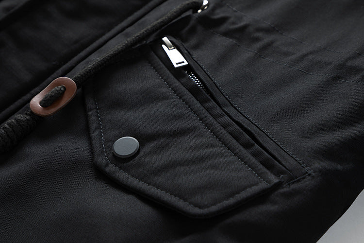 Men’s Long Washed Jacket – Casual Fall & Winter Coat