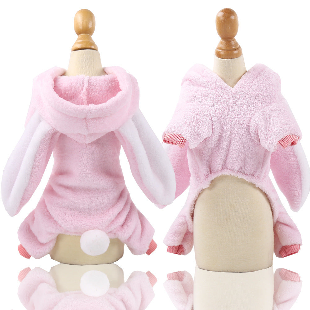 Cross-Border Pet Dog Clothes, Cat Autumn and Winter Four-Legged Cotton Coat, Cartoon Transformation Clothing, Cat Clothing, Dog Clothing Supplies by DERILUJA LLC